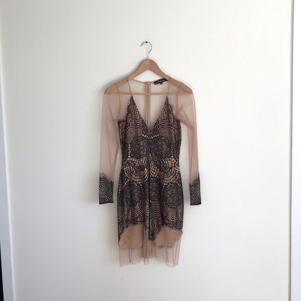 For Love & Lemons Antigua mini dress Black M